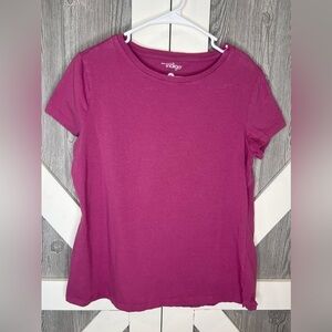 BAG155. Great Northwest Indigo Pink Short Sleeve Tee Small